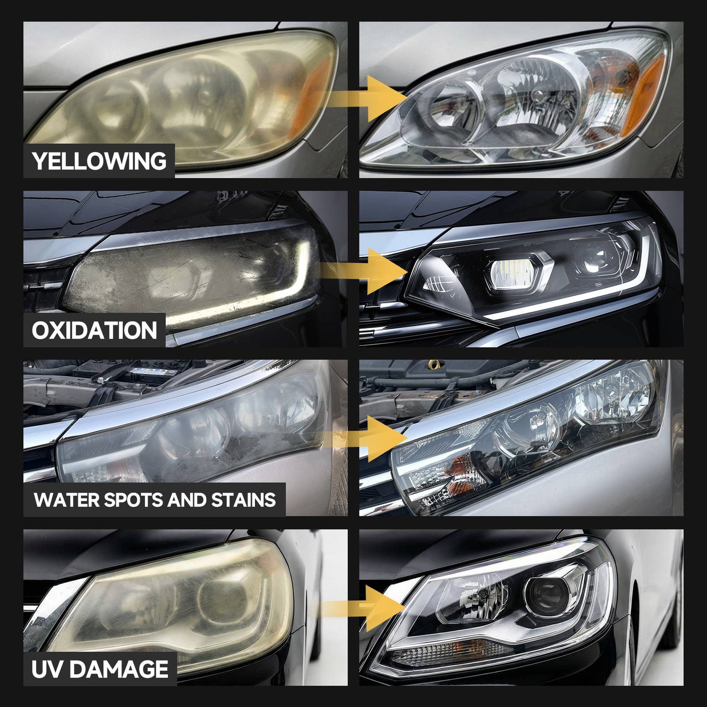 🚗【Headlight Crystal Restorer】— One swipe, and yellowed lenses become crystal clear. Old becomes new, and your headlights shine like brand new! ✨🔦