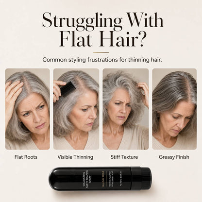 💨50% OFF NOW! Fluffy Hair Shaping Spray‑Lightweight Volumizing Mist, All‑Day Strong Hold Humidity‑Resistant Peach Scent Hair Spray for Fine Flat Thin Hair