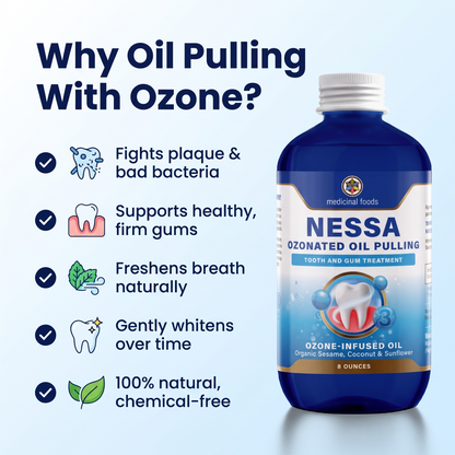 Ozonated Oil Pulling Rinse | Fresh Breath & Healthy Gums | 8 oz