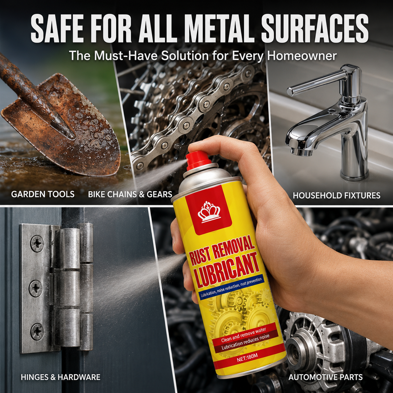 🔥Last Day Promotion 49% OFF🔥Anti-Rust Lubricant Spray & Rust Remover