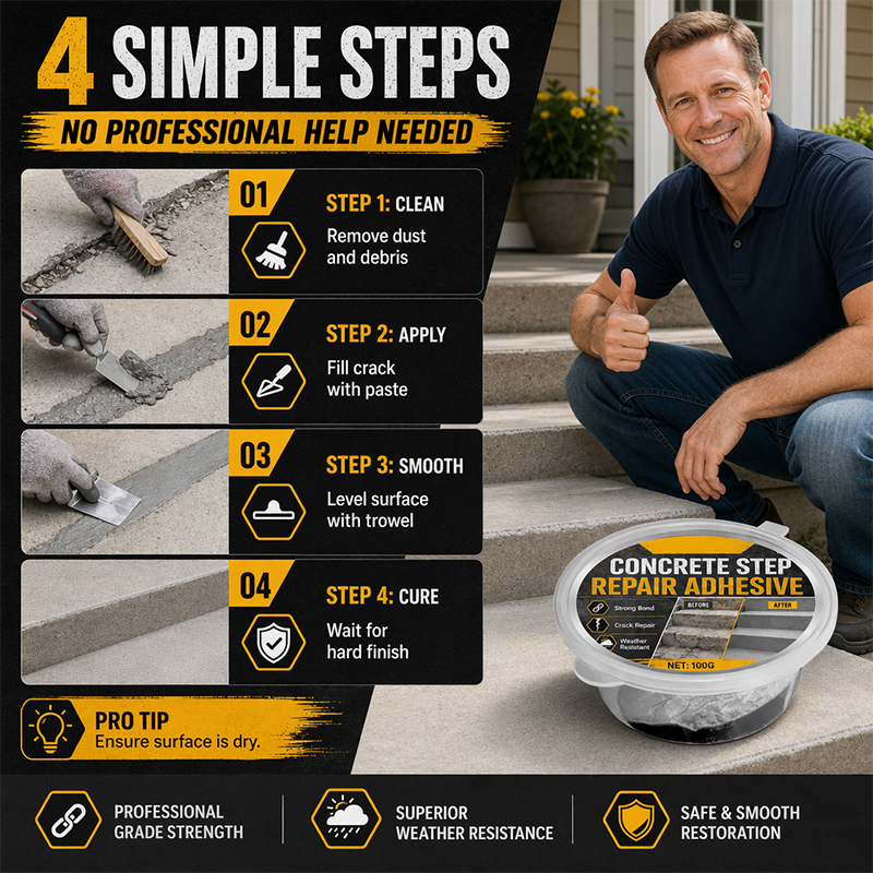 🔥Last Day Promotion 50% OFF🔥🧰🛠️ Concrete Step Repair Adhesive