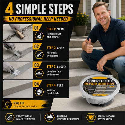 🔥Last Day Promotion 50% OFF🔥🧰🛠️ Concrete Step Repair Adhesive